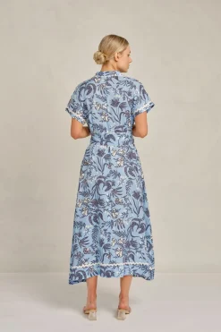 Women Alessandra Candice Wave Dress Paradise - Cornflower