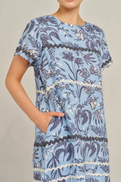 Women Alessandra Claudette Wave Dress Paradise - Cornflower