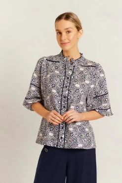 Women Alessandra Lia Shirt Raya - Navy