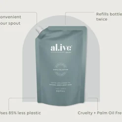 Al.ive Kaffir Lime & Green Tea Wash - Refill