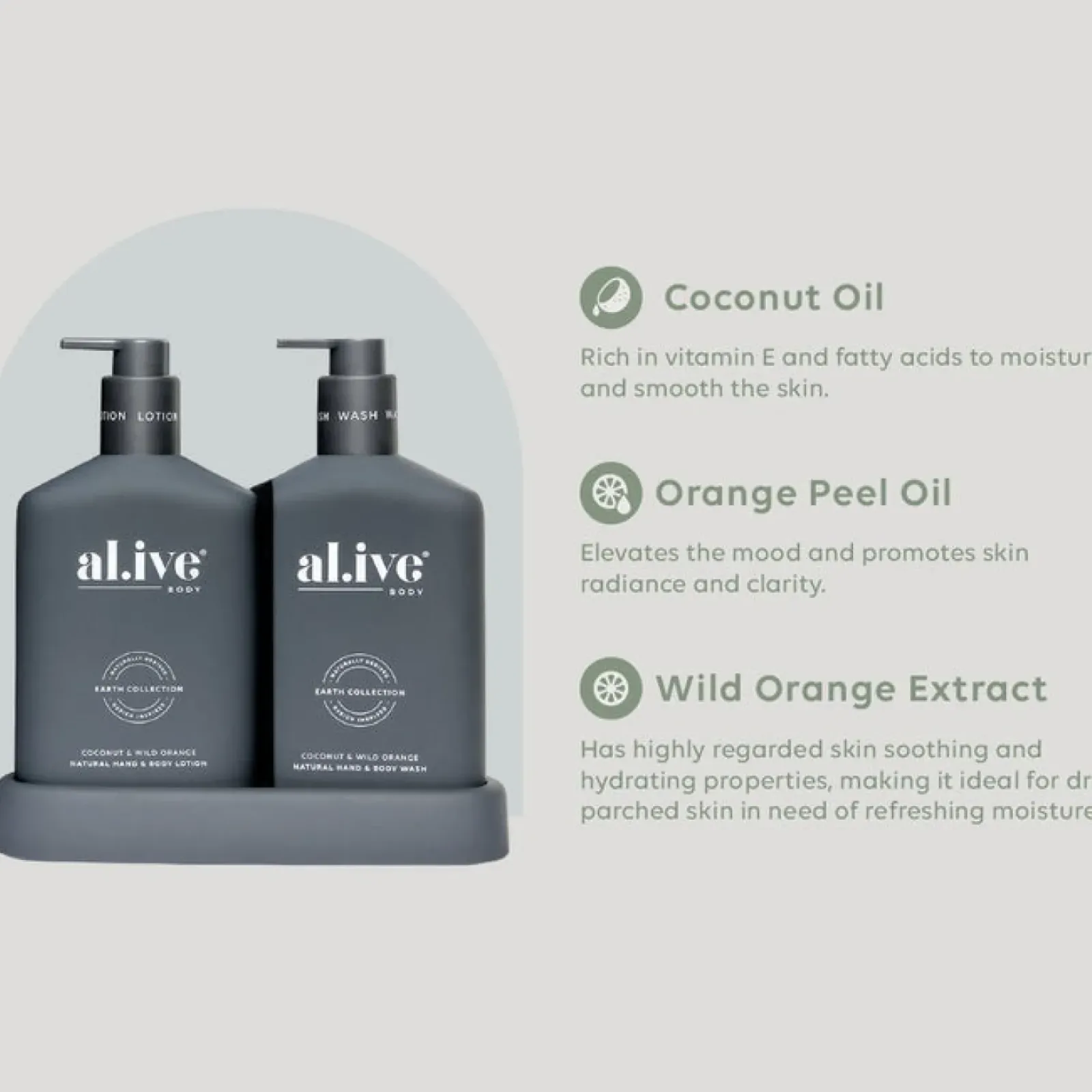 Al.ive Wash & Lotion Duo - Coconut & Wild Orange