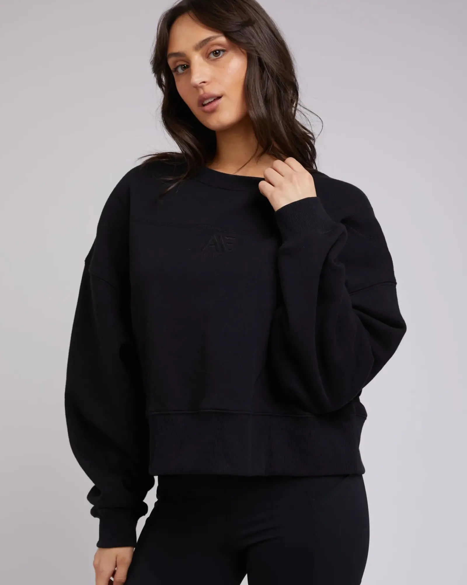 Women All About Eve Active Tonal Sweater - Black