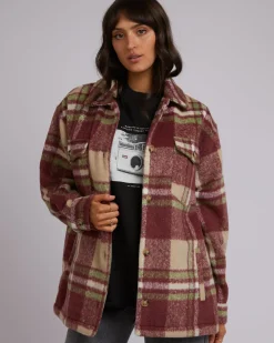 Women All About Eve Hilary Check Shacket