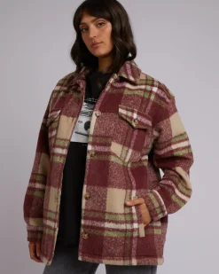 Women All About Eve Hilary Check Shacket