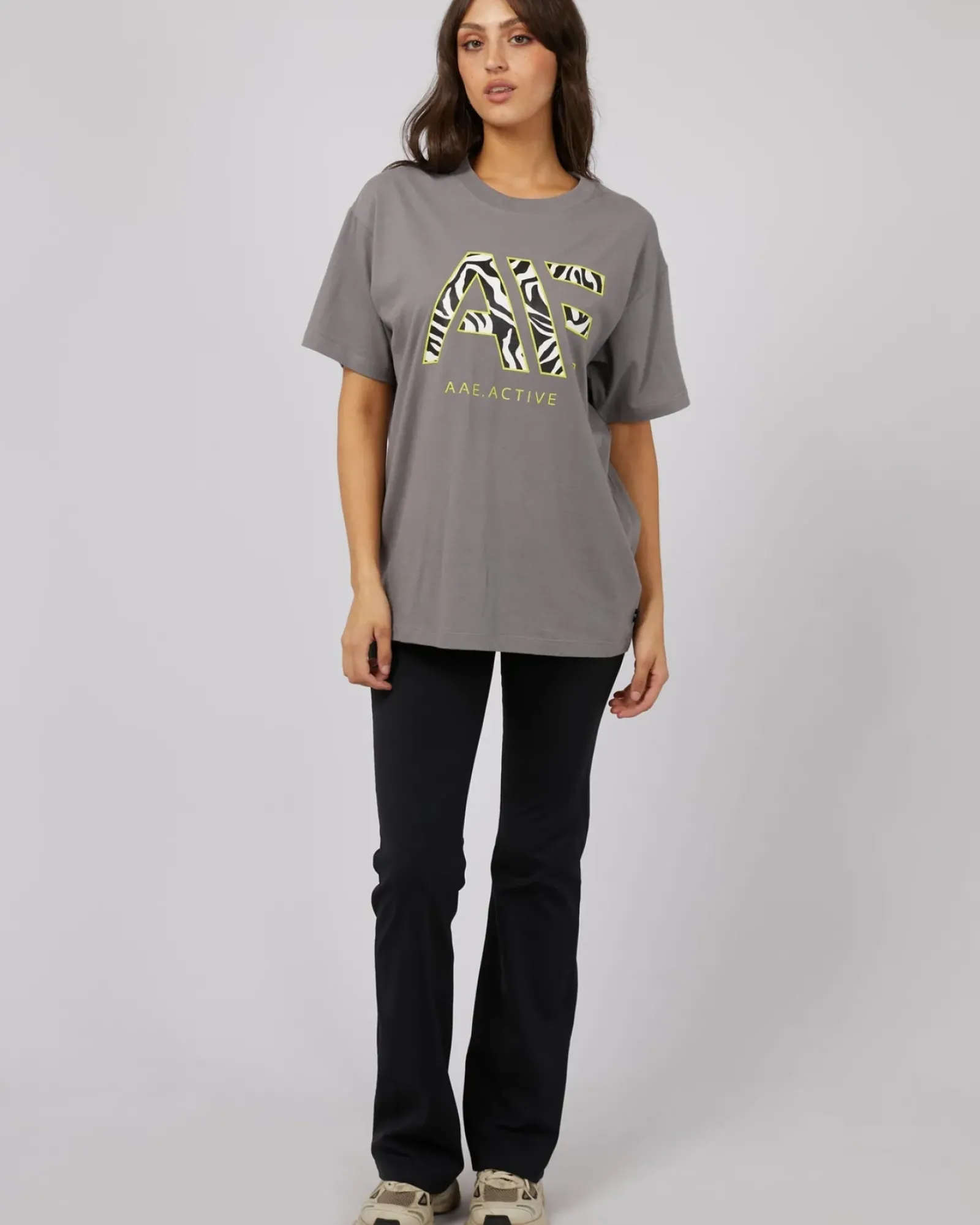 Women All About Eve Parker Active Tee - Charcoal