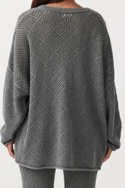 Women ARCAA Ezra Sweater- Dark Grey Marle