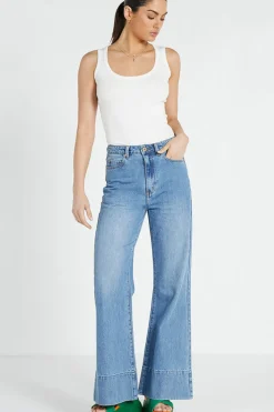 Women Bohemian Traders Flared Jean - Light Blue