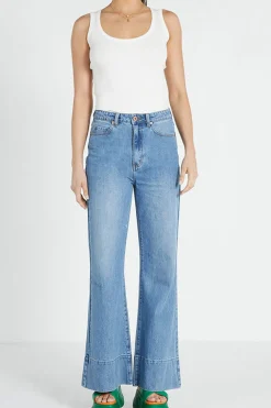 Women Bohemian Traders Flared Jean - Light Blue