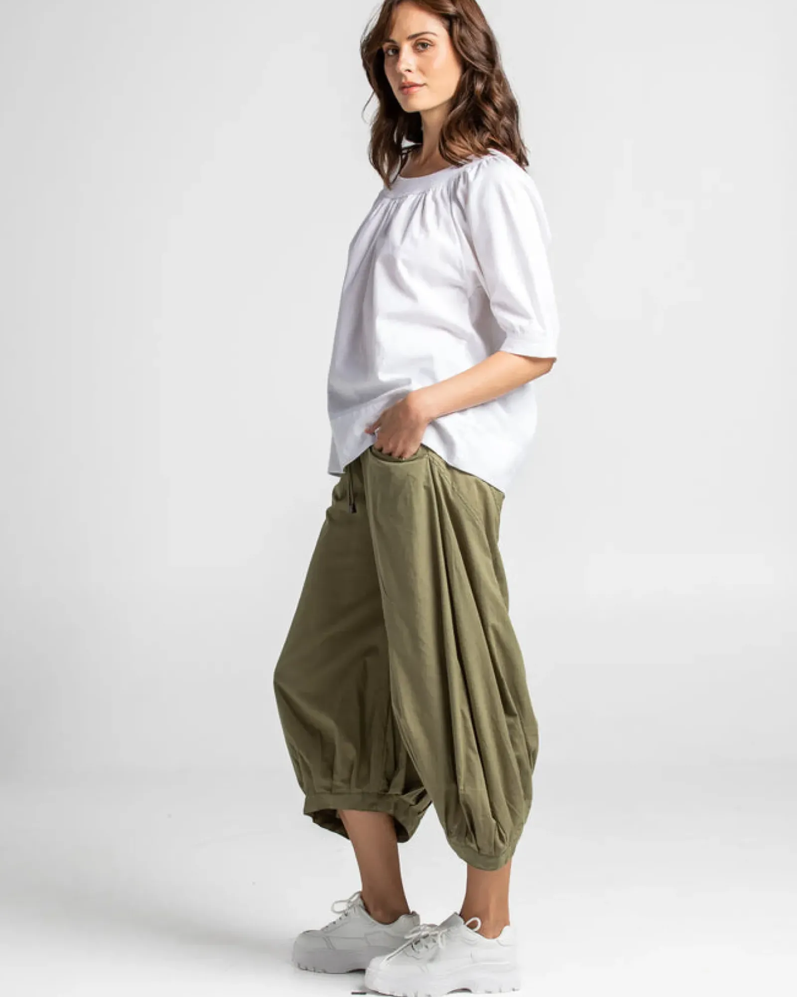 Women Boom Shankar Guru Pant - Olive