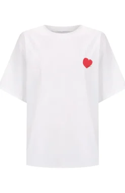 Women Cartel & Willow Cartel & Willow Mini Heart Tee - White/Deep Red