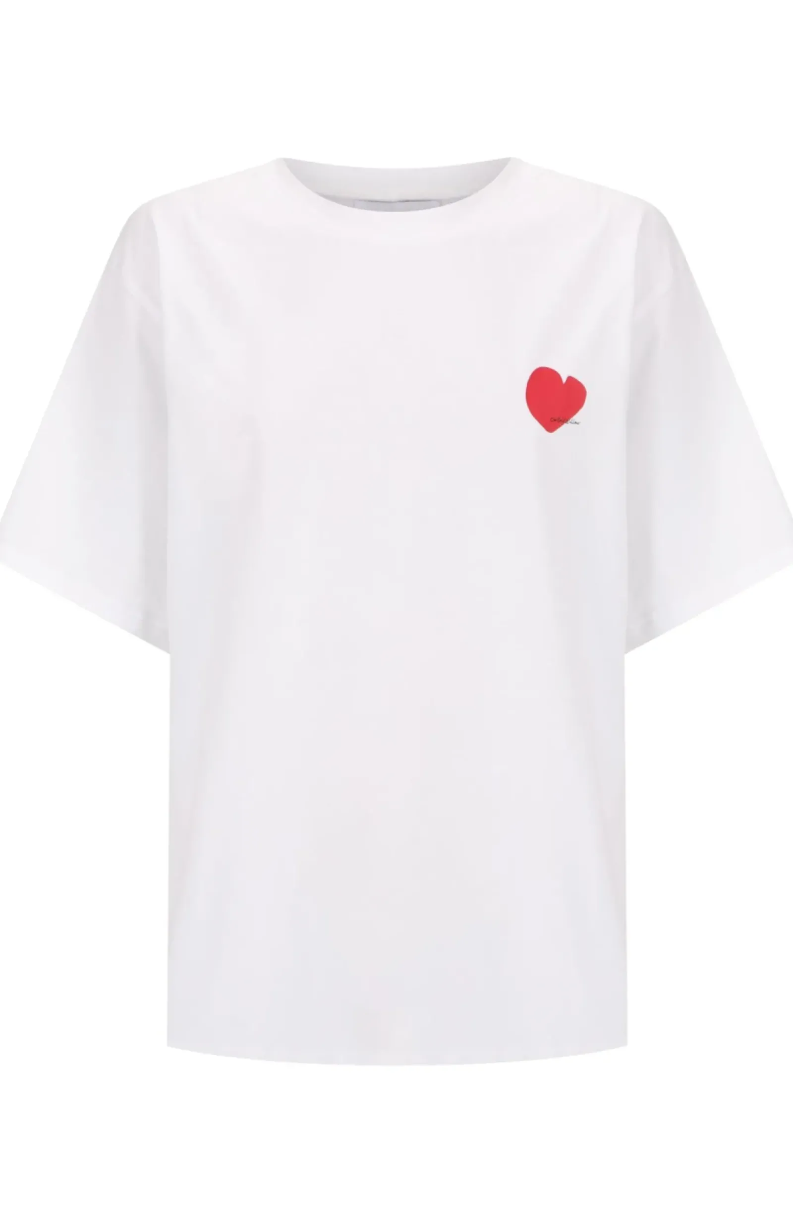 Women Cartel & Willow Cartel & Willow Mini Heart Tee - White/Deep Red