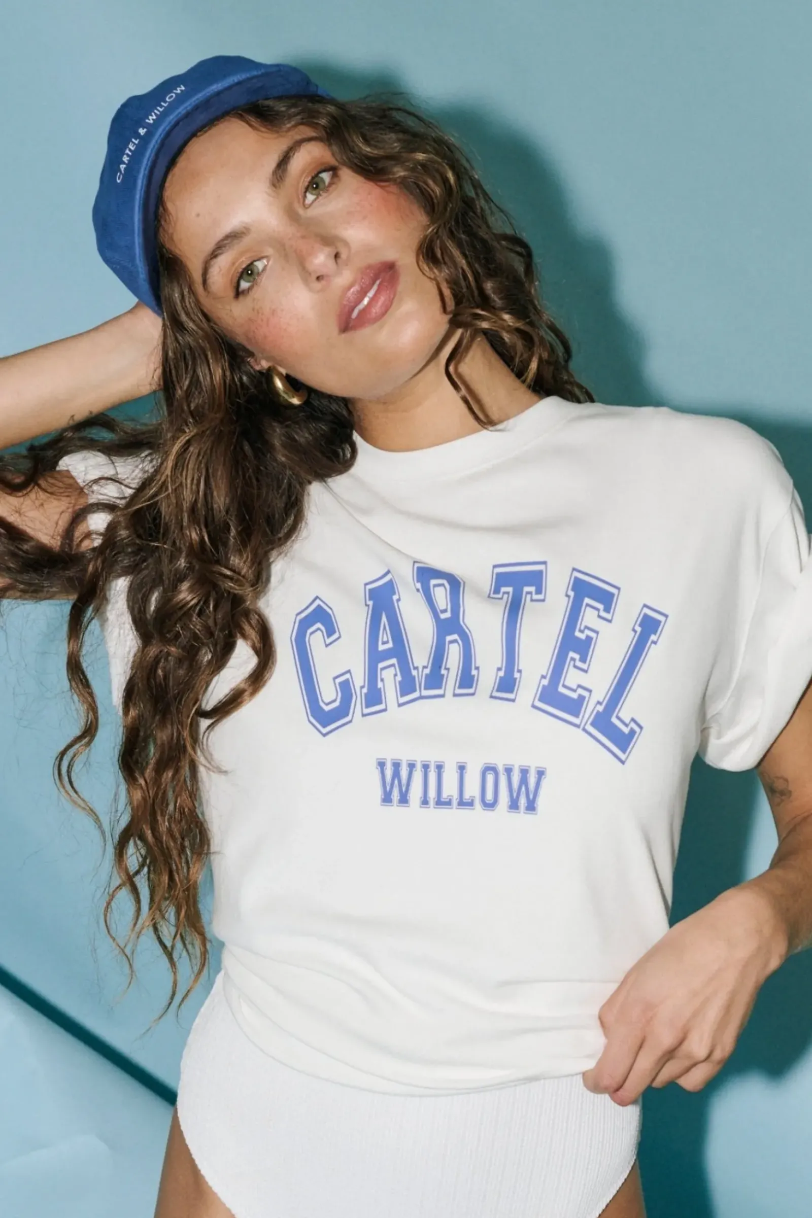 Women Cartel & Willow Cartel & Willow Sadie Tee - White Azure