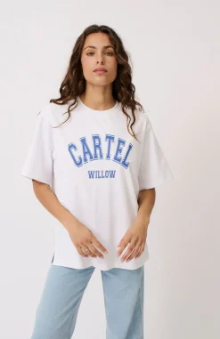 Women Cartel & Willow Cartel & Willow Sadie Tee - White Azure