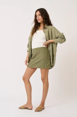 Women Cartel & Willow Cartel & Willow Tammy Shirt - Palm Stripe