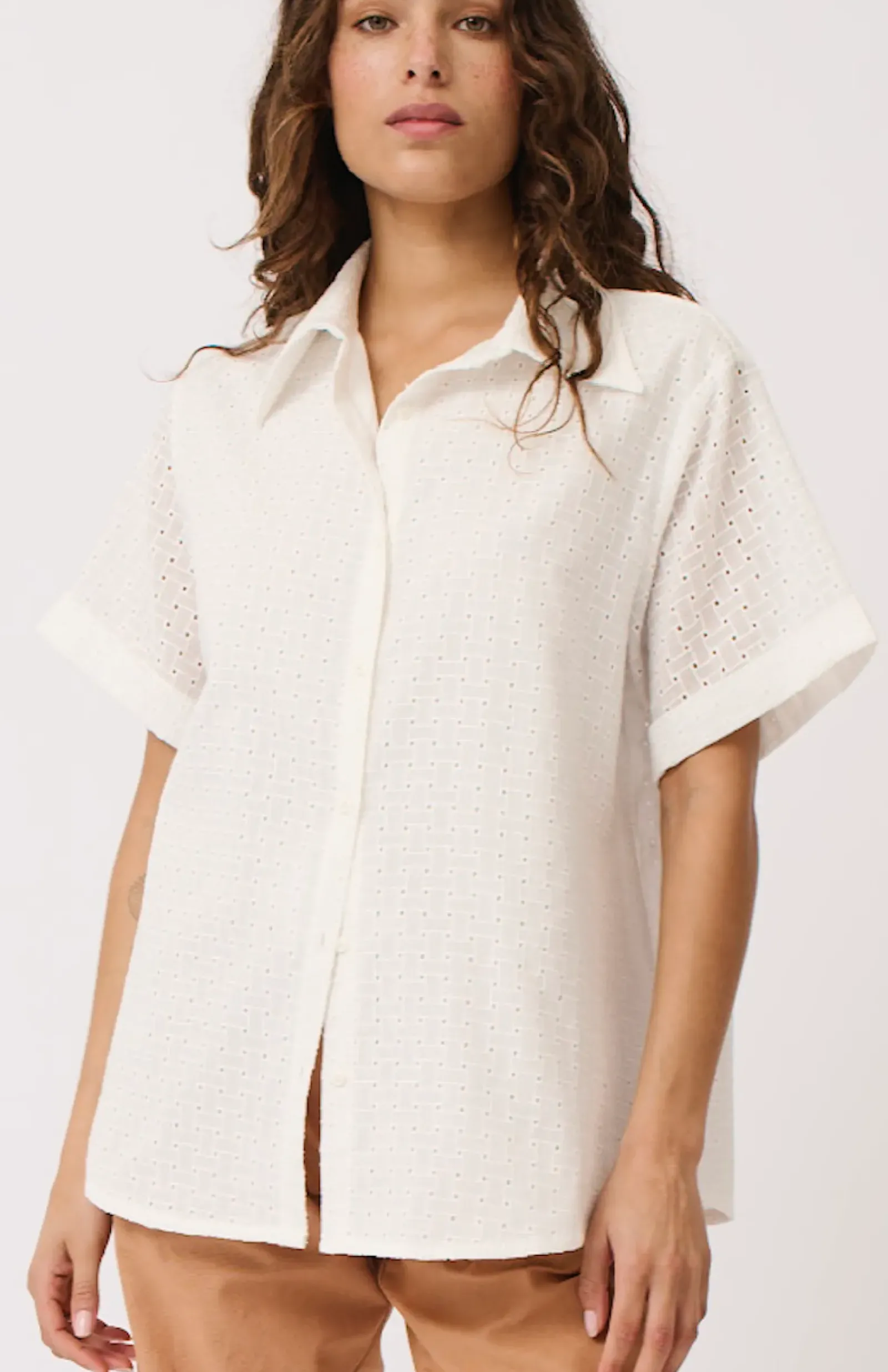 Women Cartel & Willow Cartel & Willow Tully Shirt - White Broderie