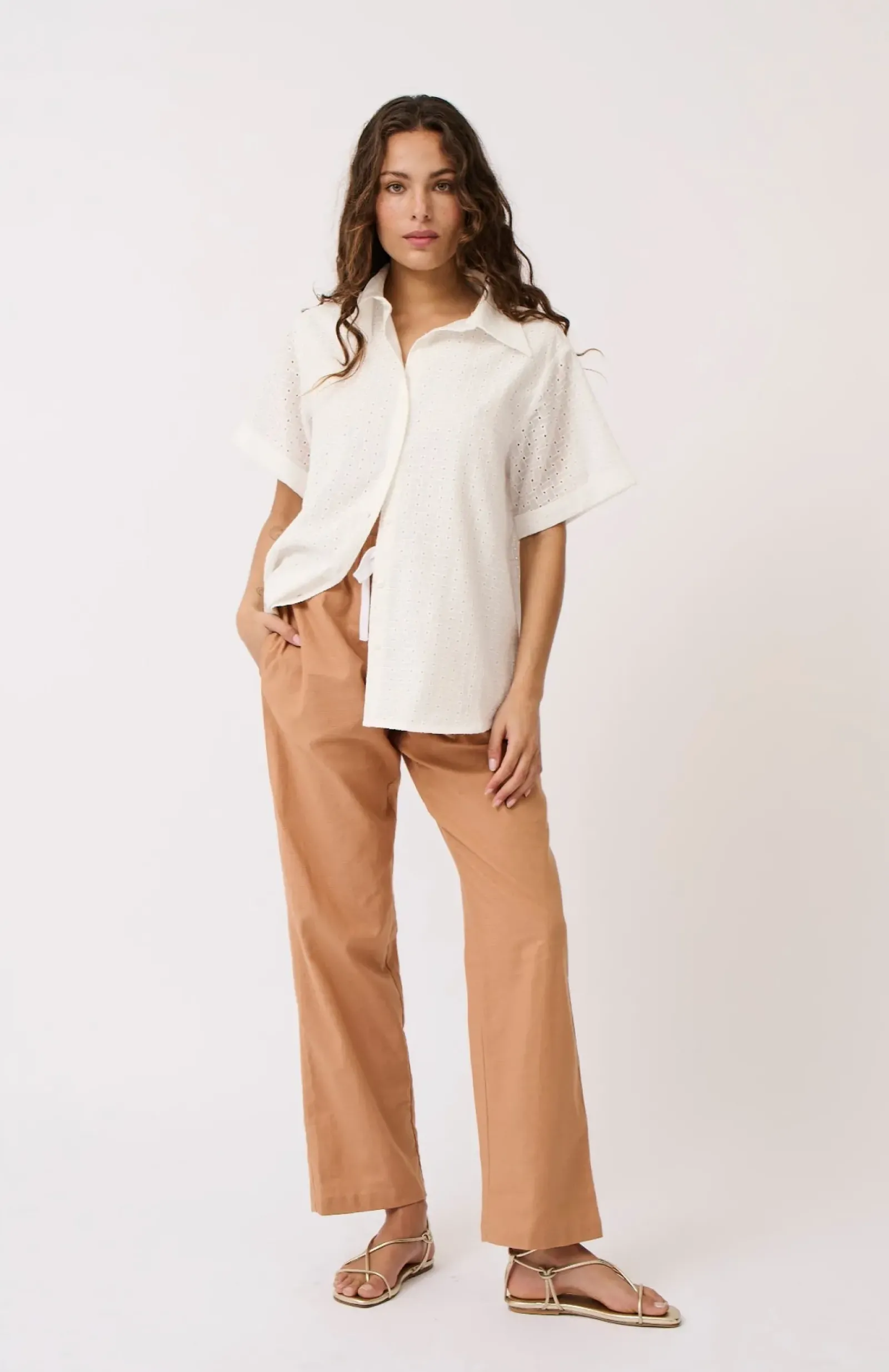 Women Cartel & Willow Cartel & Willow Tully Shirt - White Broderie