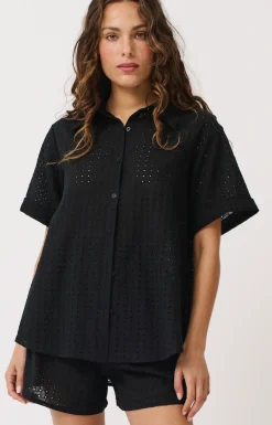 Women Cartel & Willow Cartel & Willow Tully Shirt - Black Broderie