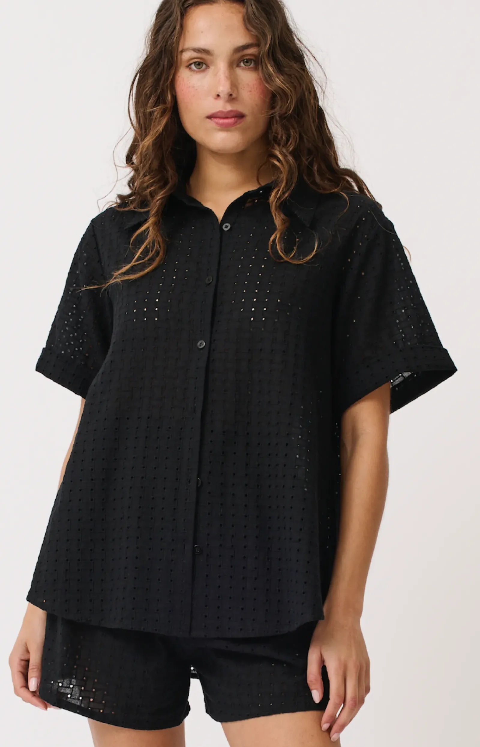Women Cartel & Willow Cartel & Willow Tully Shirt - Black Broderie