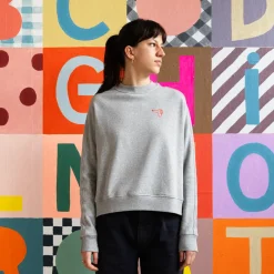 Women Castle and Things Doggie Box Sweater - Grey Marle