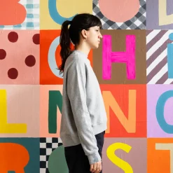 Women Castle and Things Doggie Box Sweater - Grey Marle