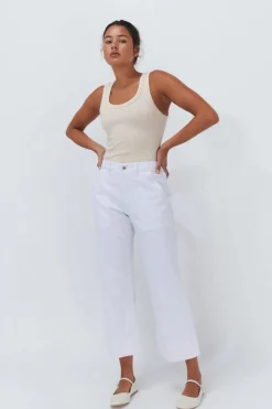 Women Kireina Celeste Pant- Cropped White