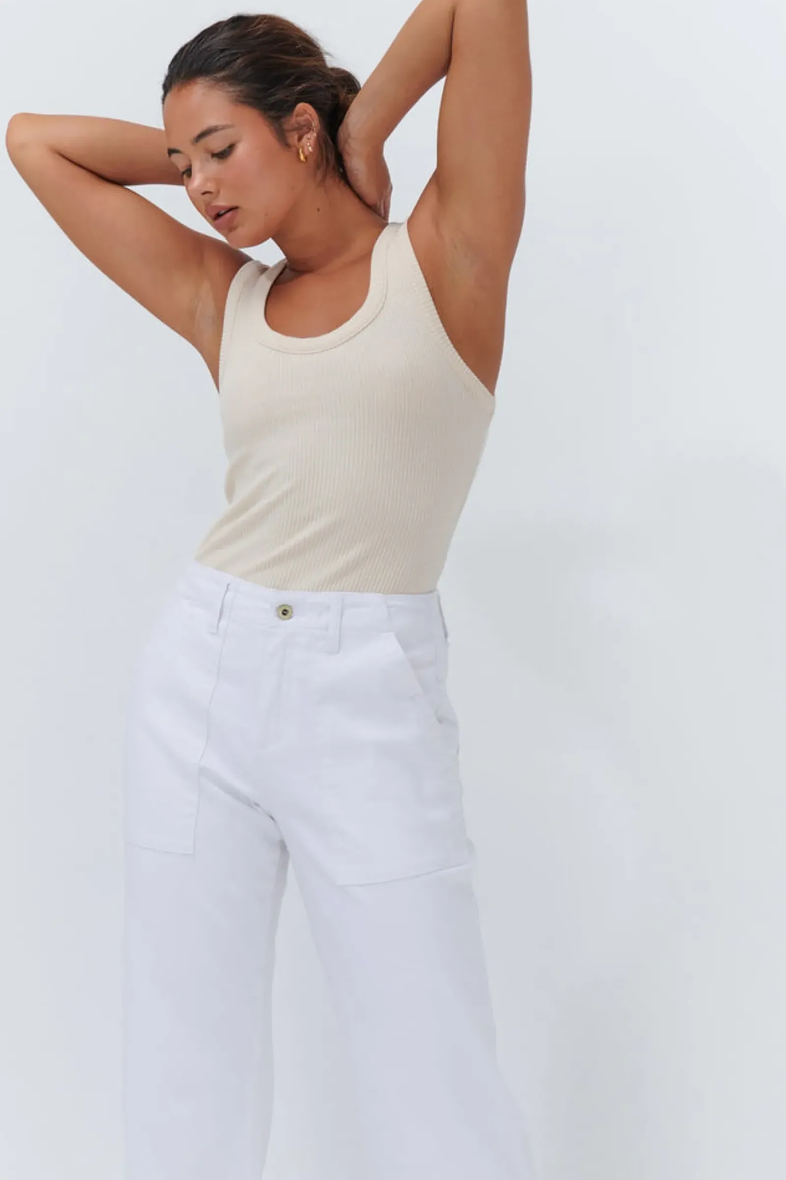 Women Kireina Celeste Pant- Cropped White
