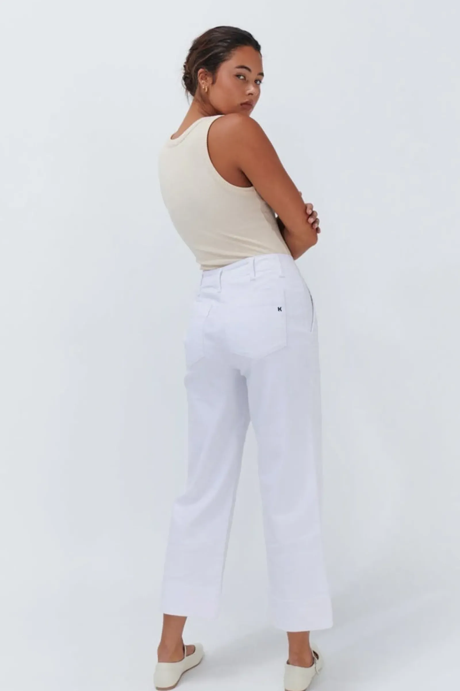 Women Kireina Celeste Pant- Cropped White