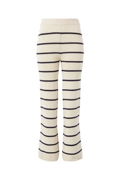 Women Ceres Life Bootleg Knit Pant - Ecru/Navy Stripe