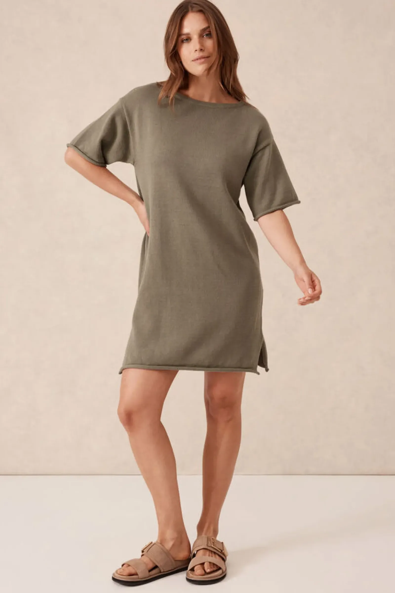 Women Ceres Life Boxy Knit Dress - Moss Green