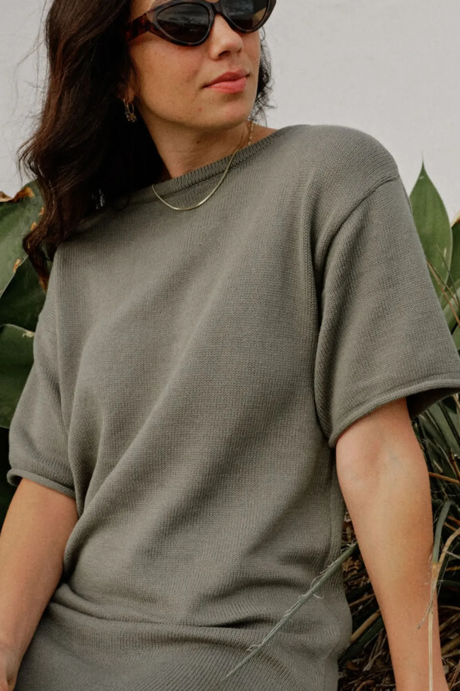 Women Ceres Life Boxy Knit Dress - Moss Green