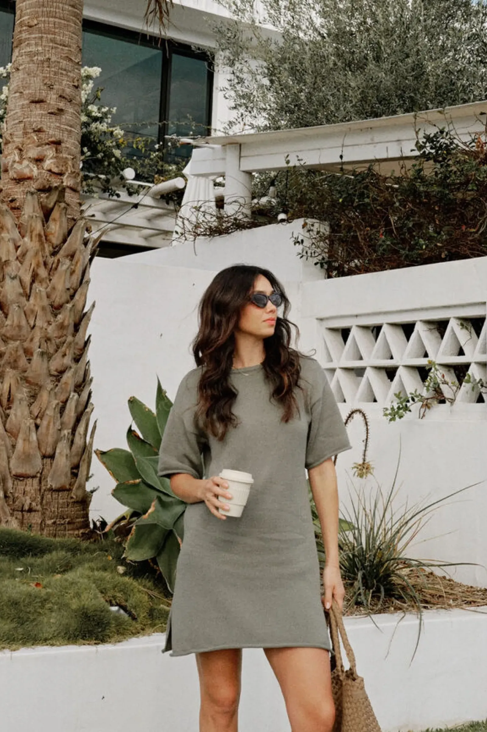 Women Ceres Life Boxy Knit Dress - Moss Green