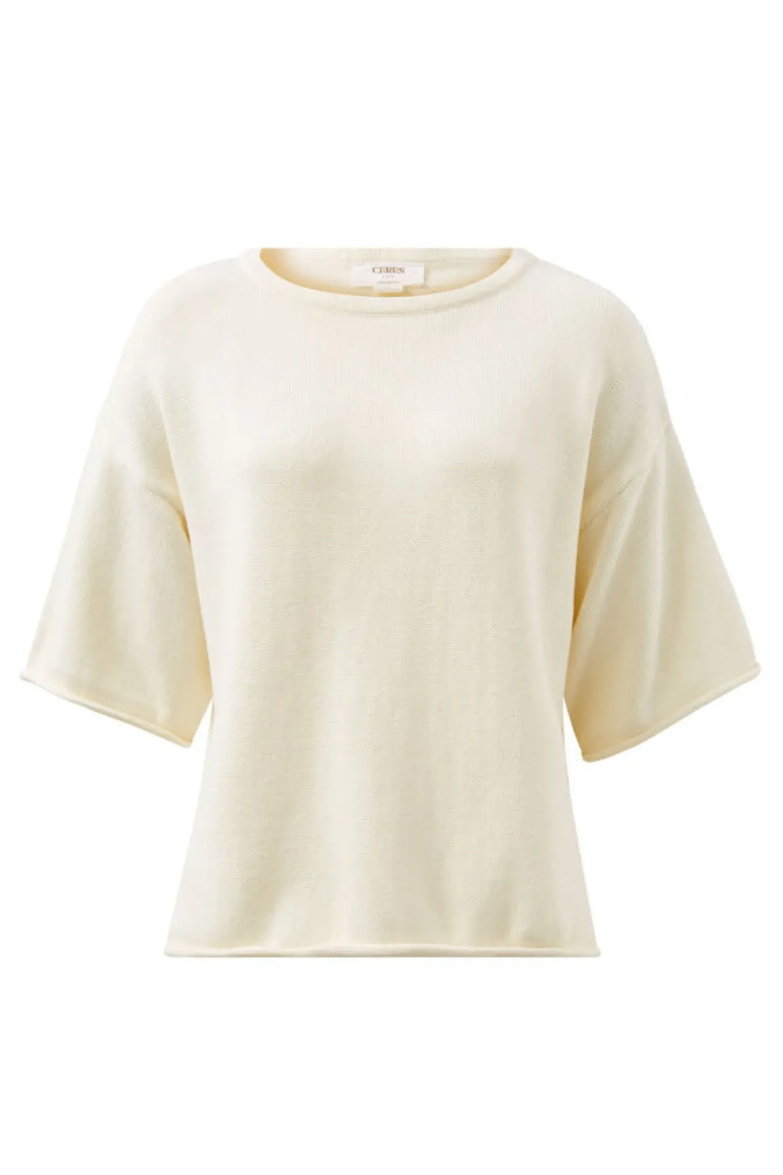 Women Ceres Life Boxy Knit Tee- Eggshell