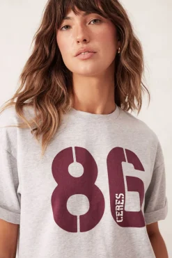 Women Ceres Life Boyfriend Tee- Cloud Marle/Ceres 86