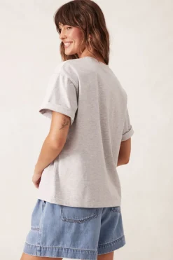 Women Ceres Life Boyfriend Tee- Cloud Marle/Ceres 86