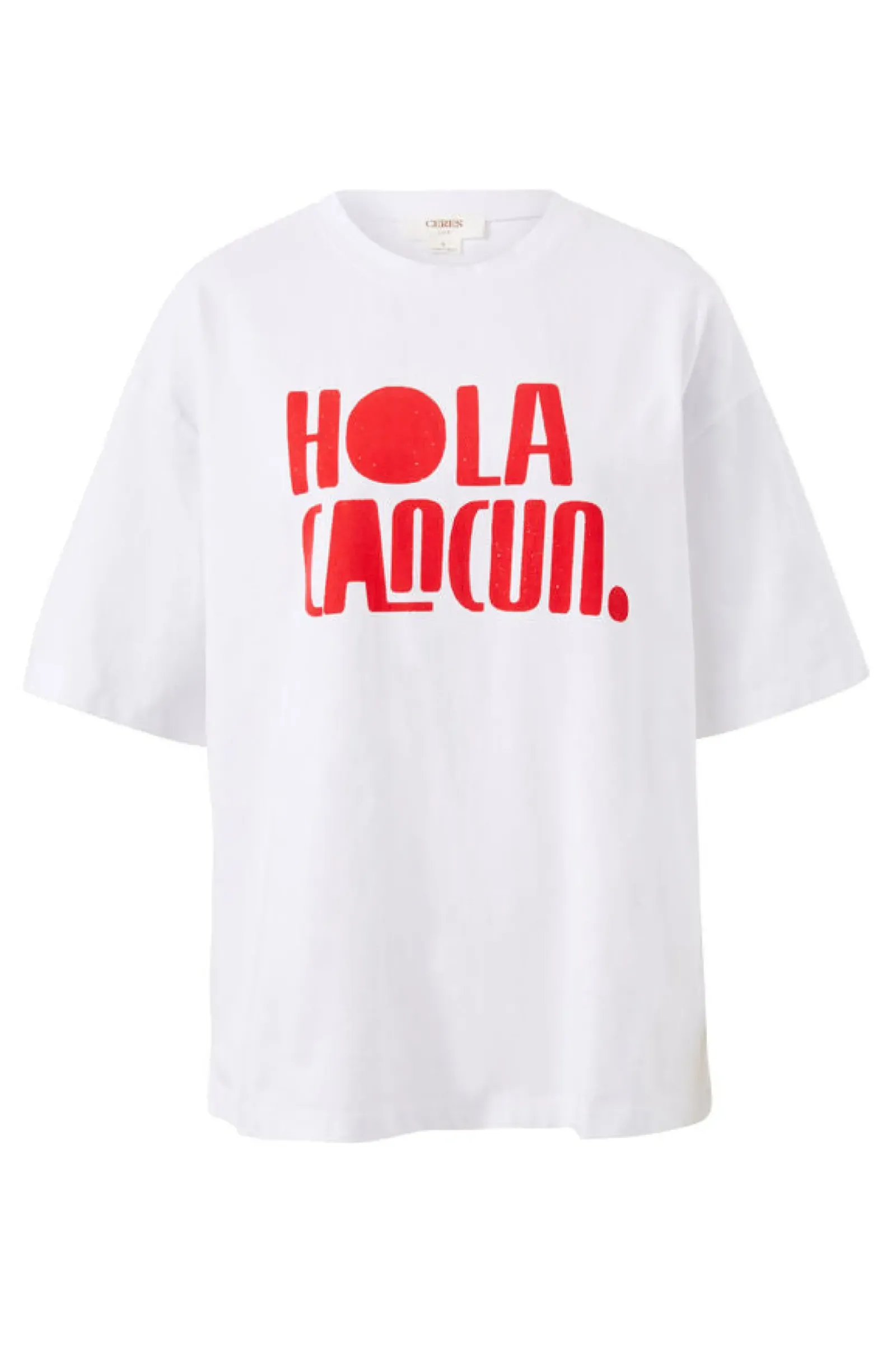 Women Ceres Life Boyfriend Tee - Hola Cancun Heritage Red