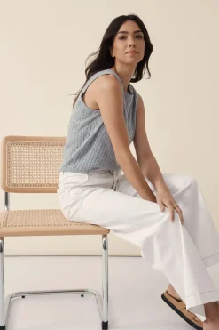 Women Ceres Life Classic Wide Leg Jean - Fresh Ecru