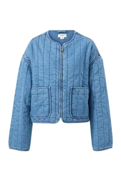 Women Ceres Life Comfy Quilted Boxy Jacket - Worn Blue