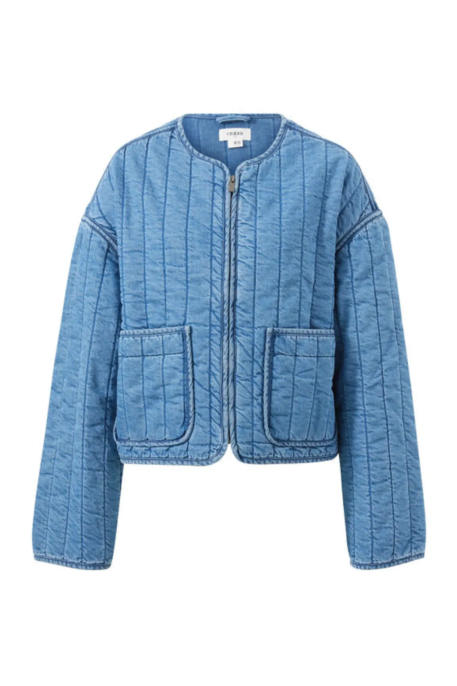 Women Ceres Life Comfy Quilted Boxy Jacket - Worn Blue