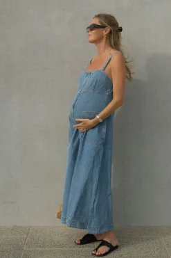 Women Ceres Life Denim Beach Dress - Worn Blue