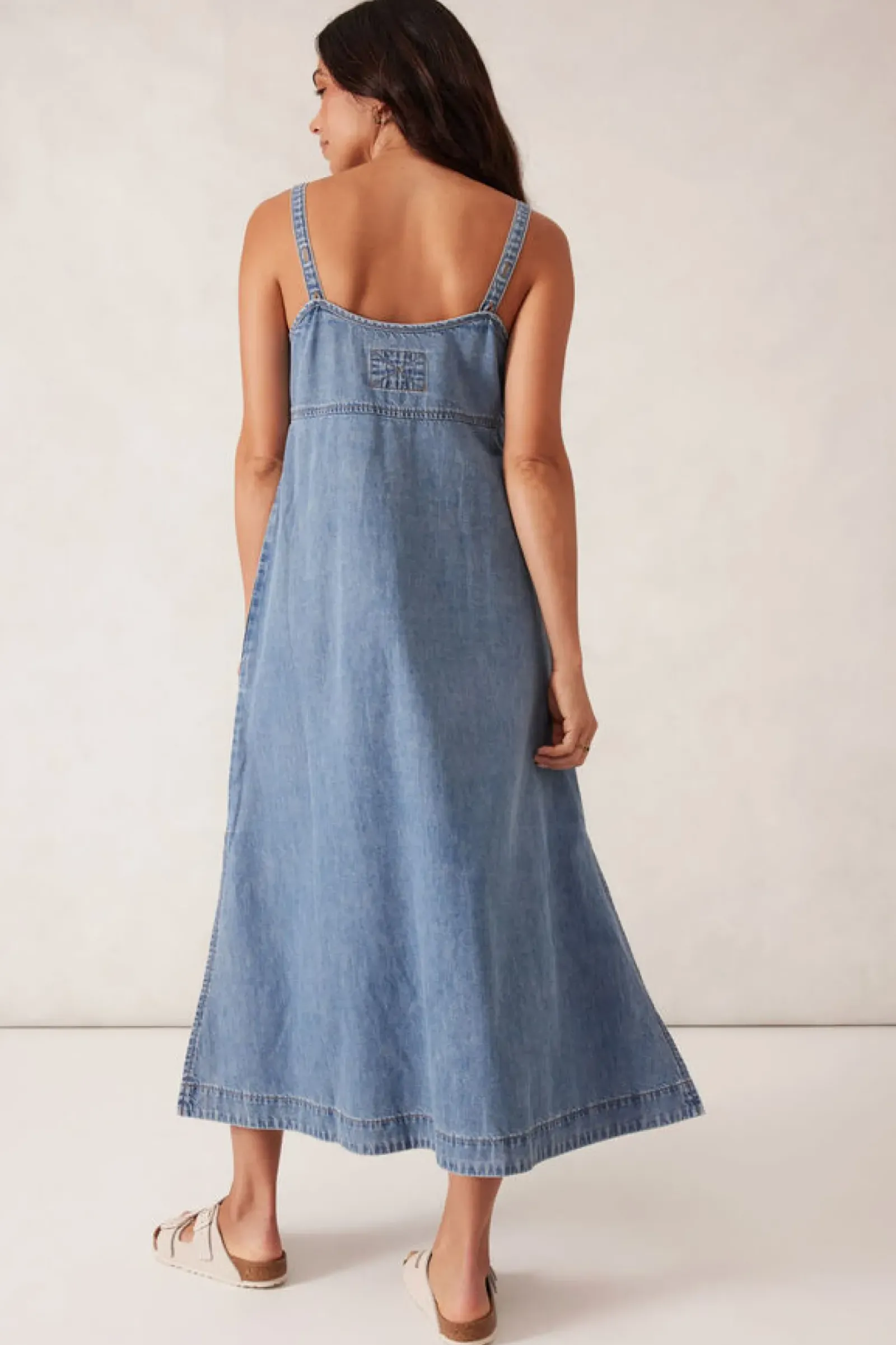 Women Ceres Life Denim Beach Dress - Worn Blue