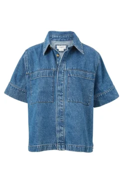 Women Ceres Life Jacqui Felgate Boxy Denim Shirt - Indigo Denim