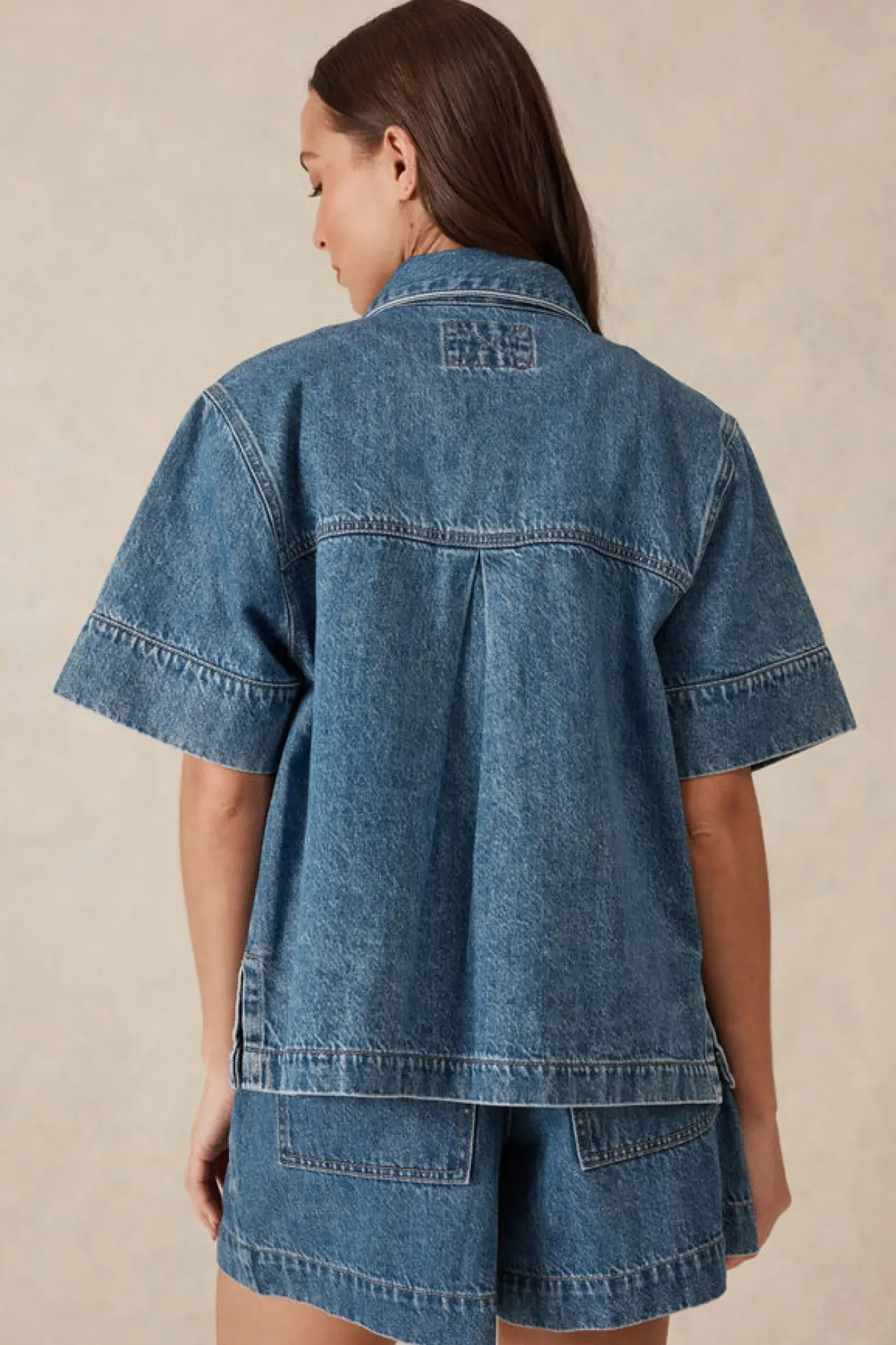 Women Ceres Life Jacqui Felgate Boxy Denim Shirt - Indigo Denim