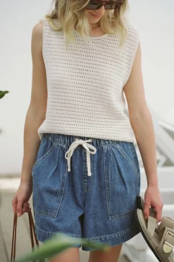 Women Ceres Life Mesh Knit Tank - Ecru