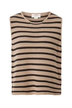 Women Ceres Life Mesh Knit Tank - String/Phantom Stripe