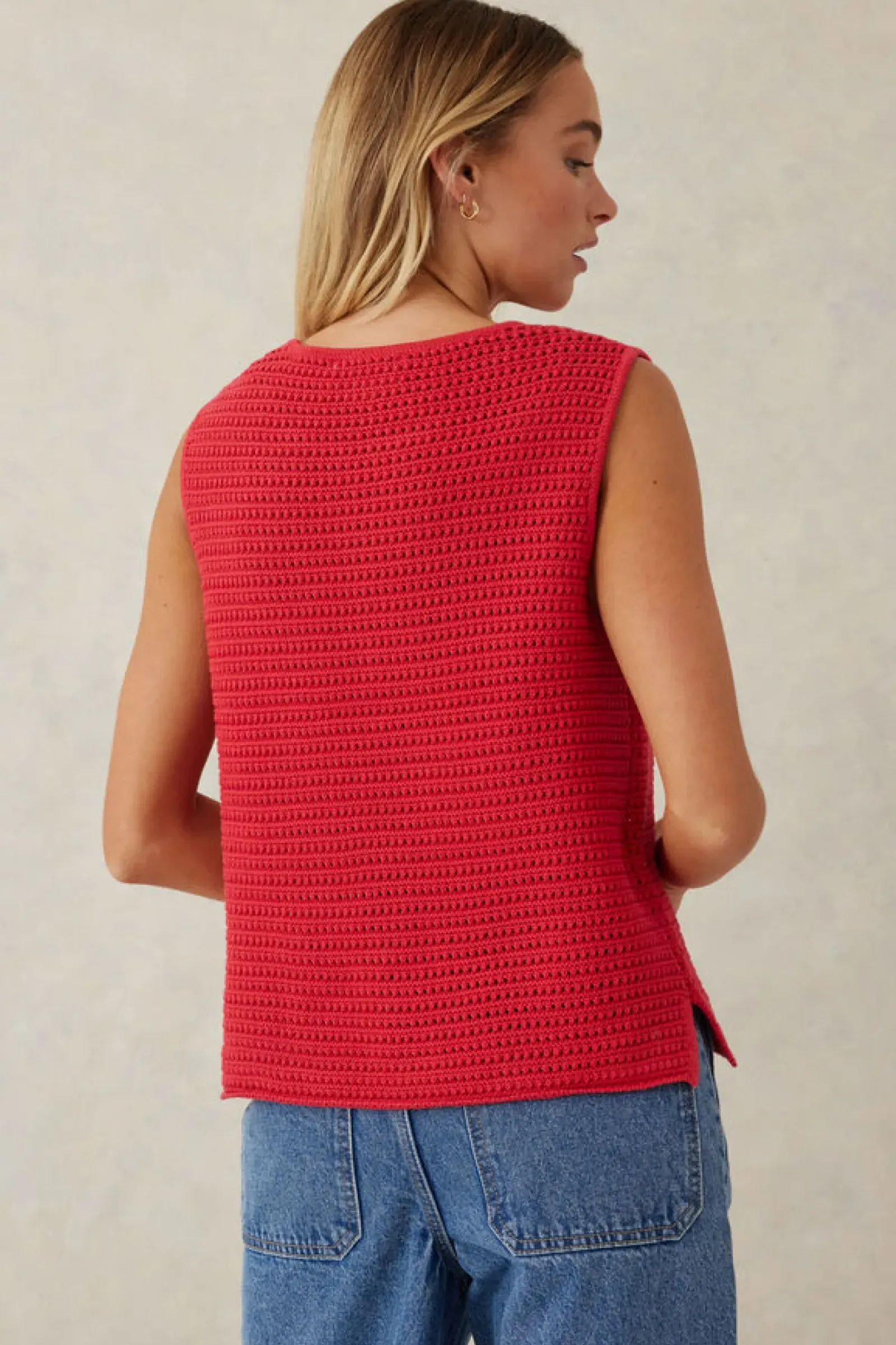 Women Ceres Life Mesh Knit Tank - Heritage Red