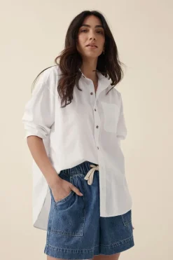 Women Ceres Life Oversized Poplin Shirt - White