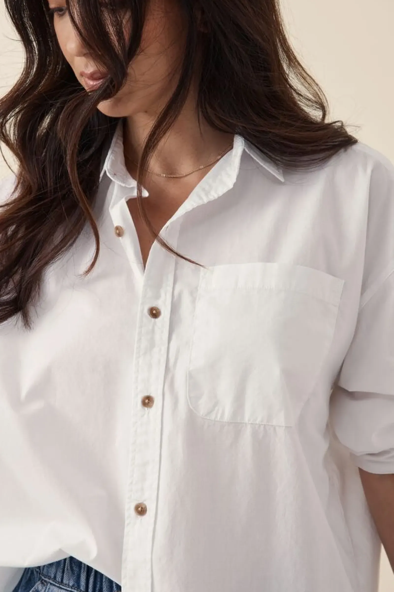 Women Ceres Life Oversized Poplin Shirt - White
