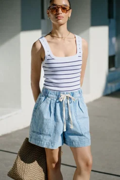 Ceres Life Relaxed Everyday Short - Vintage Blue Denim