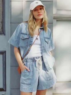 Ceres Life Relaxed Everyday Short - Vintage Blue Denim