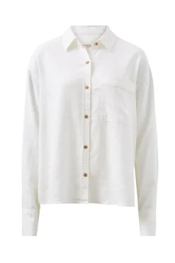 Women Ceres Life Relaxed Pocket Shirt- White